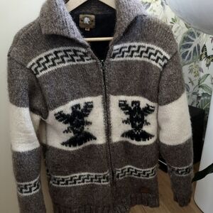 Cowichan sweater, size M, wool, lined.